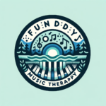 DALL·E 2023-12-28 12.20.49 - Design a new logo for 'Fundy Music Therapy' different from the previous ones. The logo should have a circular design with smaller text, and include mu